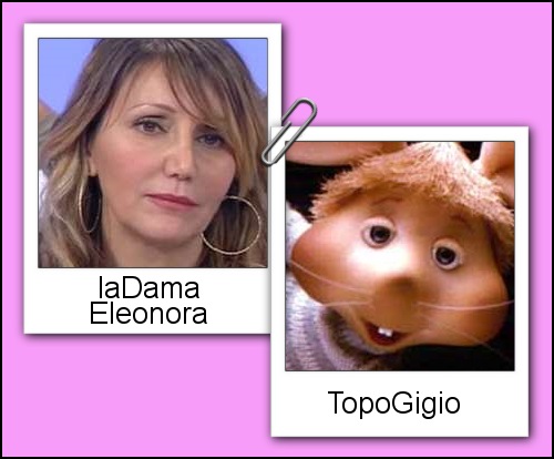 Somiglianza tra la dama Eleonora e Topo Gigio