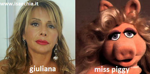 Somiglianza tra la dama Giuliana e Miss Piggy