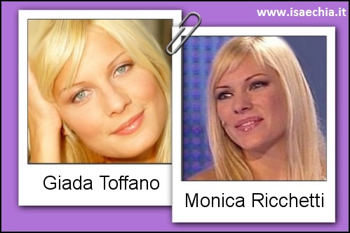 Somiglianza tra Giada Toffano e Monica Richetti