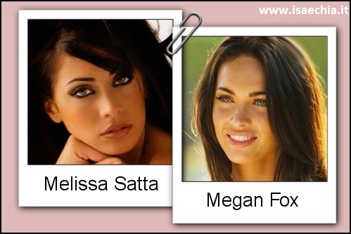 Somiglianza tra Melissa Satta e Megan Fox