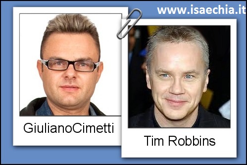 Somiglianza tra Giuliano Cimetti e Tim Robbins