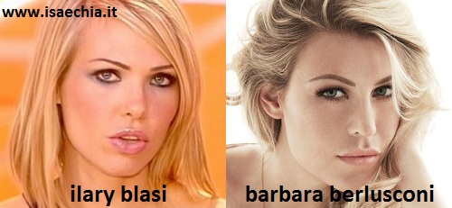 Somiglianza tra Ilary Blasi e Barbara Berlusconi