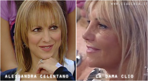 Somiglianza tra la dama Clio e Alessandra Celentano