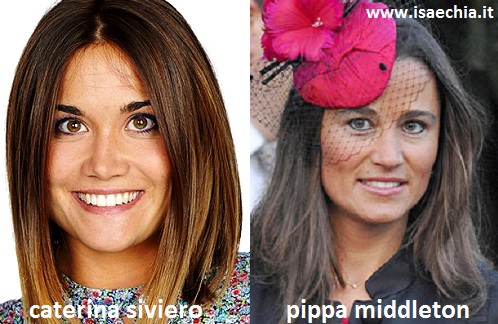 Somiglianza tra Caterina Siviero e Pippa Middleton