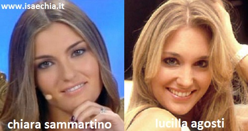 Somiglianza tra Chiara Sammartino e Lucilla Agosti