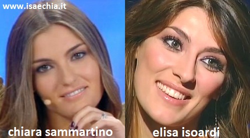 Somiglianza tra Chiara Sammartino ed Elisa Isoardi