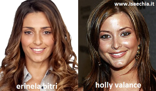 Somiglianza tra Erinela Bitri e Holly Valance