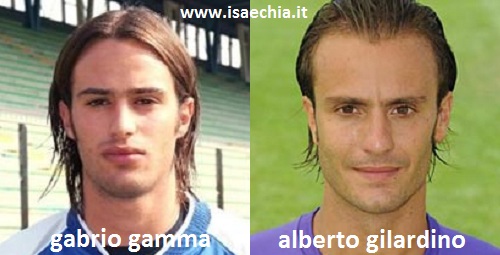 Somiglianza tra Gabrio Gamma e Alberto Gilardino