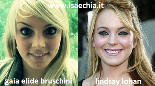 Somiglianza tra Gaia Elide Bruschini e Lindsay Lohan