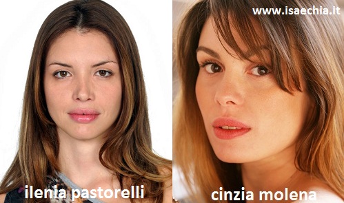 Somiglianza tra Ilenia Pastorelli e Cinzia Molena