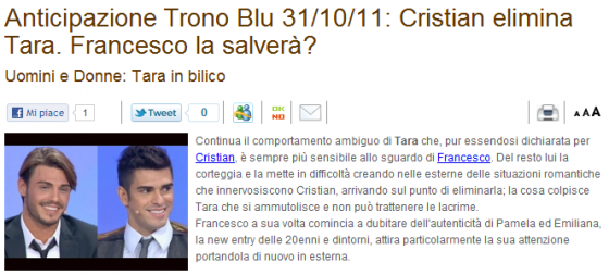 Trono blu