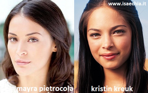 Somiglianza tra Mayra Pietrocola e Kristin Kreuk