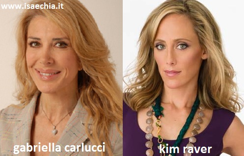 Somiglianza tra Gabriella Carlucci e Kim Raver