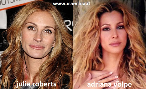 Somiglianza tra Julia Roberts e Adriana Volpe