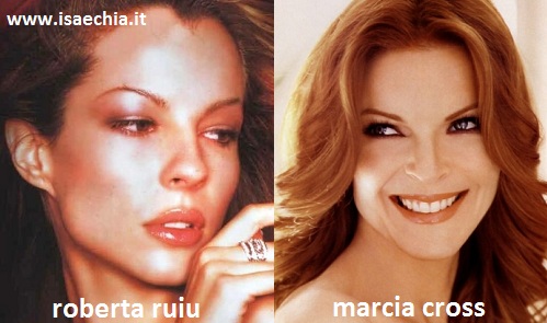 Somiglianza tra Roberta Ruiu e Marcia Cross