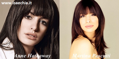 Somiglianza tra Martina Pascutti e Anne Hathaway