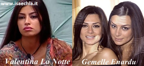 Somiglianza tra Valentina Lanotte e le gemelle Enardu