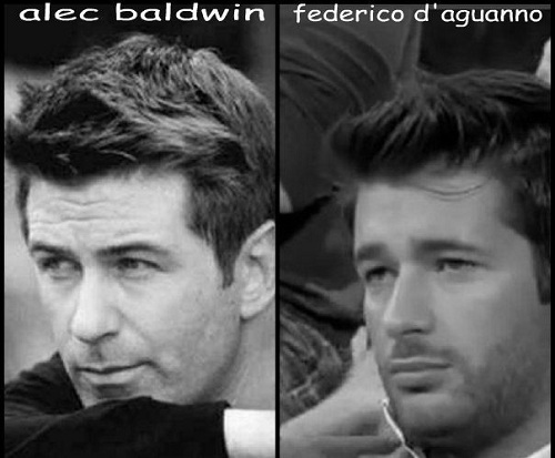 Somiglianza tra Federico D'Aguanno e Alec Baldwin