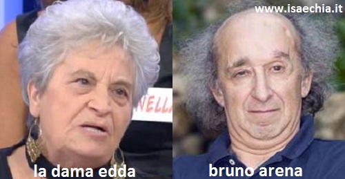 Somiglianza tra la dama Edda e Bruno Arena