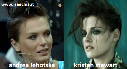 Somiglianza tra Andrea Lehotska e Kristen Stewart