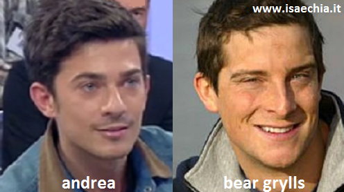 Somiglianza tra Andrea del Trono under e Bear Grylls