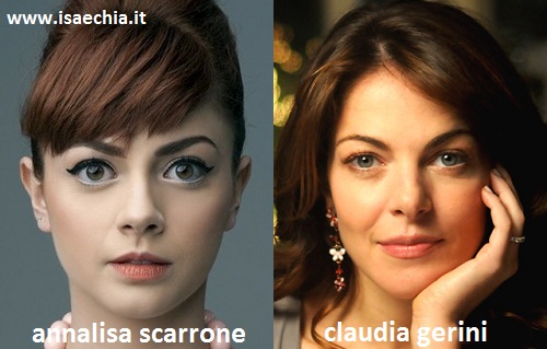 Somiglianza tra Annalisa Scarrone e Claudia Gerini