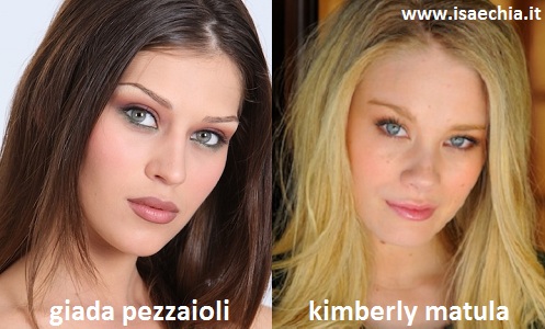 Somiglianza tra Giada Pezzaioli e Kimberly Matula