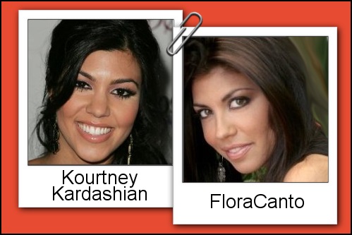 Somiglianza tra Flora Canto e Kourtney Kardashian