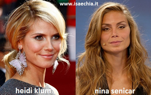 Somiglianza tra Nina Senicar e Heidi Klum