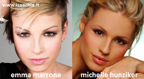 Somiglianza tra Emma Marrone e Michelle Hunziker