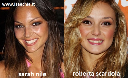 Somiglianza tra Sarah Nile e Roberta Scardola