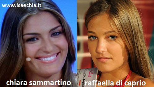 Somiglianza tra Chiara Sammartino e Raffaella Di Caprio