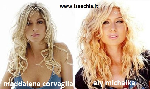 Somiglianza tra Maddalena Corvaglia e Aly Michalka