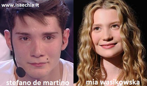 Somiglianza tra Stefano De Martino e Mia Wasikowska