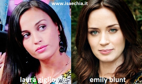 Somiglianza tra Laura Giglio ed Emily Blunt