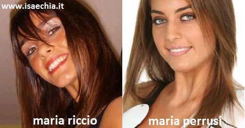 Somiglianza tra Maria Riccio e Maria Perrusi