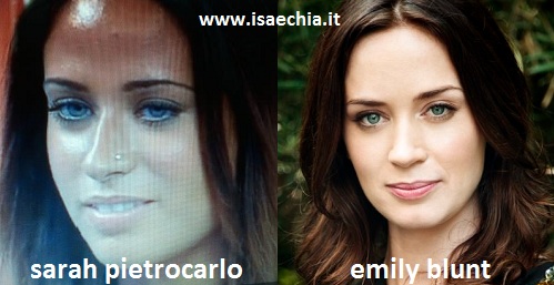 Somiglianza tra Sarah Pietrocarlo e Emily Blunt