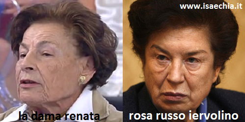 Somiglianza tra la dama Renata e Rosa Russo Iervolino