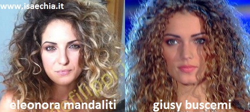 Somiglianza tra Eleonora Mandaliti e Giusy Buscemi