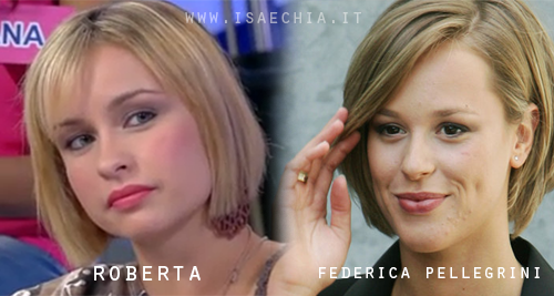 Somiglianza tra Roberta e Federica Pellegrini