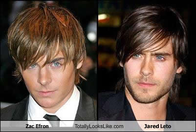 Somiglianza tra Zac Efron e Jared Leto