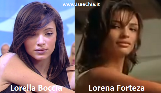 Somiglianza tra Lorella Boccia e Lorena Forteza Isa e Chia