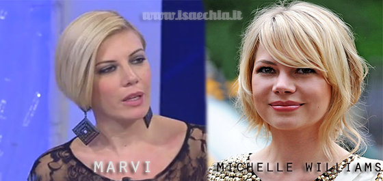 Somiglianza tra Marvi e Michelle Williams