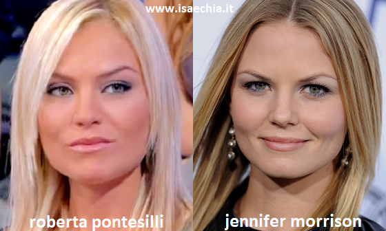 Somiglianza tra Roberta Pontesilli e Jennifer Morrison