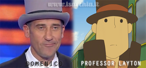 Somiglianza tra il cavaliere Domenico e il Professor Layton