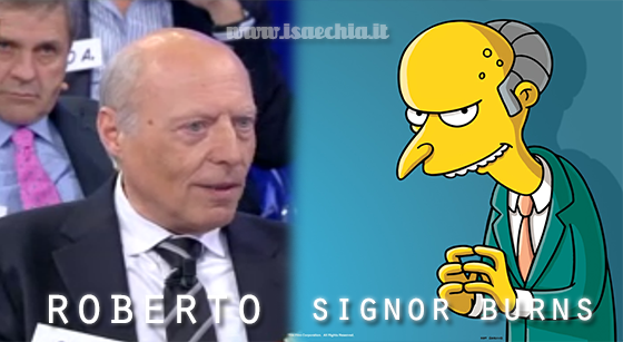 Somiglianza tra il cavaliere Roberto e Montgomery Burns