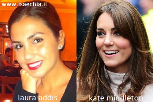 Somiglianza tra Laura Addis e Kate Middleton