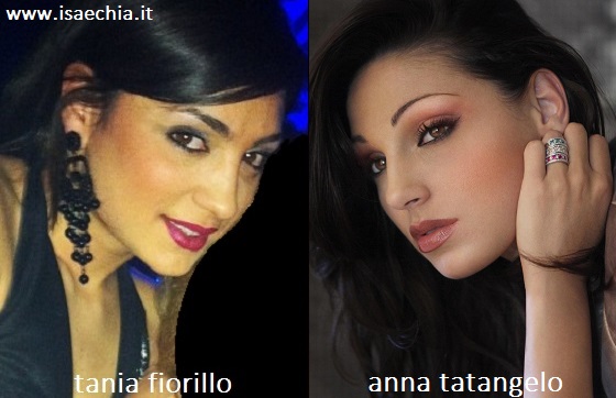 Somiglianza tra Tania Fiorillo e Anna Tatangelo