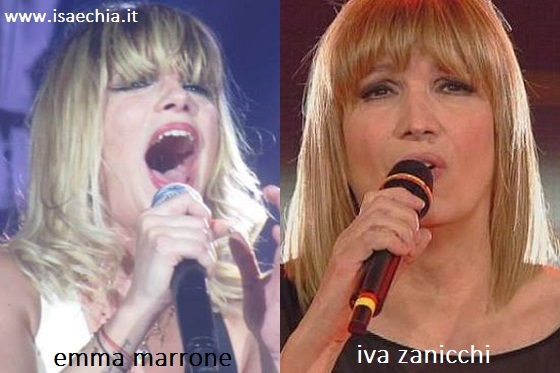 Somiglianza tra Emma Marrone e Iva Zanicchi