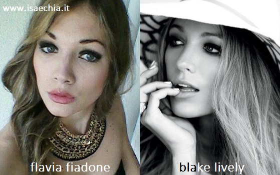 Somiglianza tra Flavia Fiadone e Blake Lively